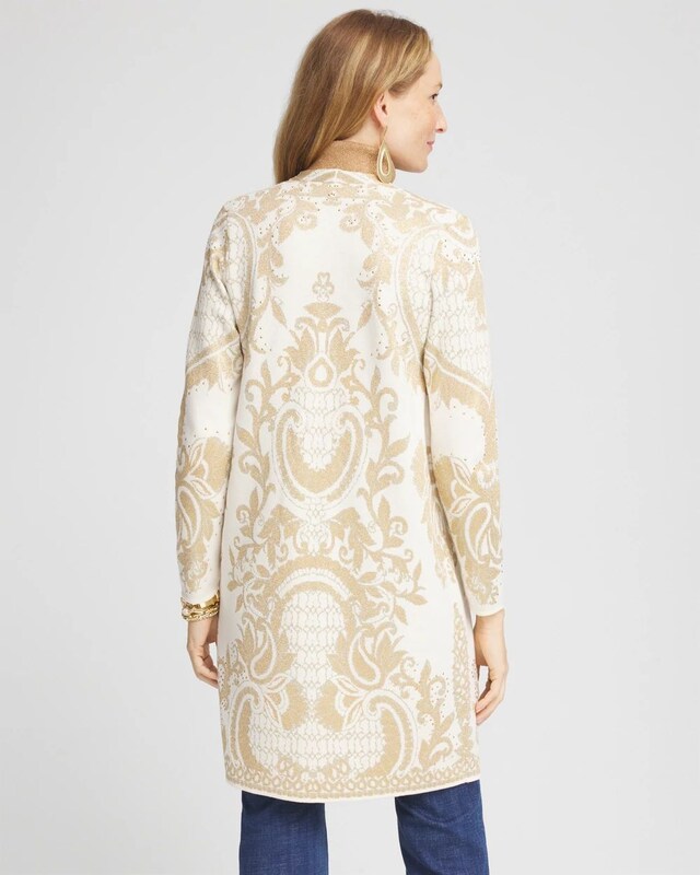 Embellished Jacquard Cardigan - image 3